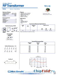 Datasheet TC1-15 manufacturer Mini-Circuits